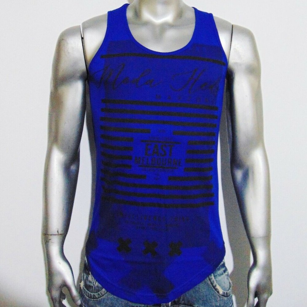 MODA HEDS AUSTRALIA MEN'S BLUE TANK TOP SIZE M - Picture 2 of 5